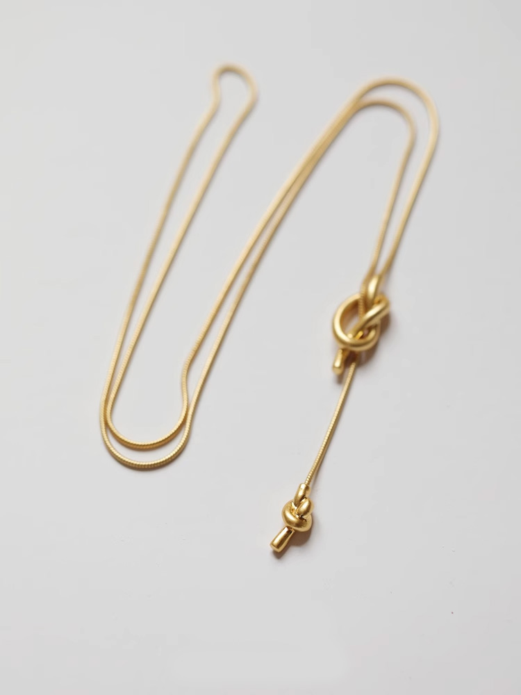 American hot brand M home fashion retro gold long sailor knot versatile sweater chain necklace accessories women's special offer